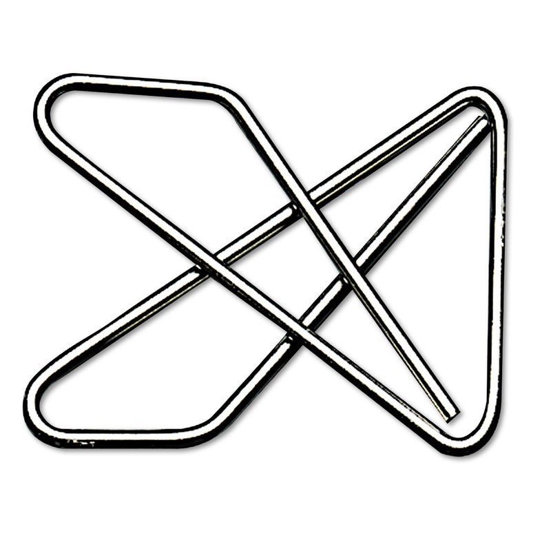 Acco Brand Ideal Paper Clamp (Butterfly Clamp), Smooth Finish, No.1 Size (Large), 12/Box (A7072610) - Image 2
